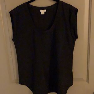 JCrew black blouse size 4 like new